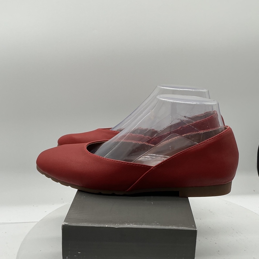 Style & Co Ashtonnp Crimson Red Square Toe Ballet Flats Womens 7M New In Box